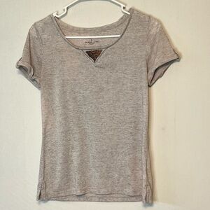 Sonoma Top Women's Small Accented Neck  Artsy Beaded Short Sleeve Top.